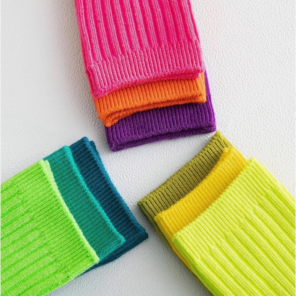 9 Pairs of Ribbed Crew Socks size 9–12yrs